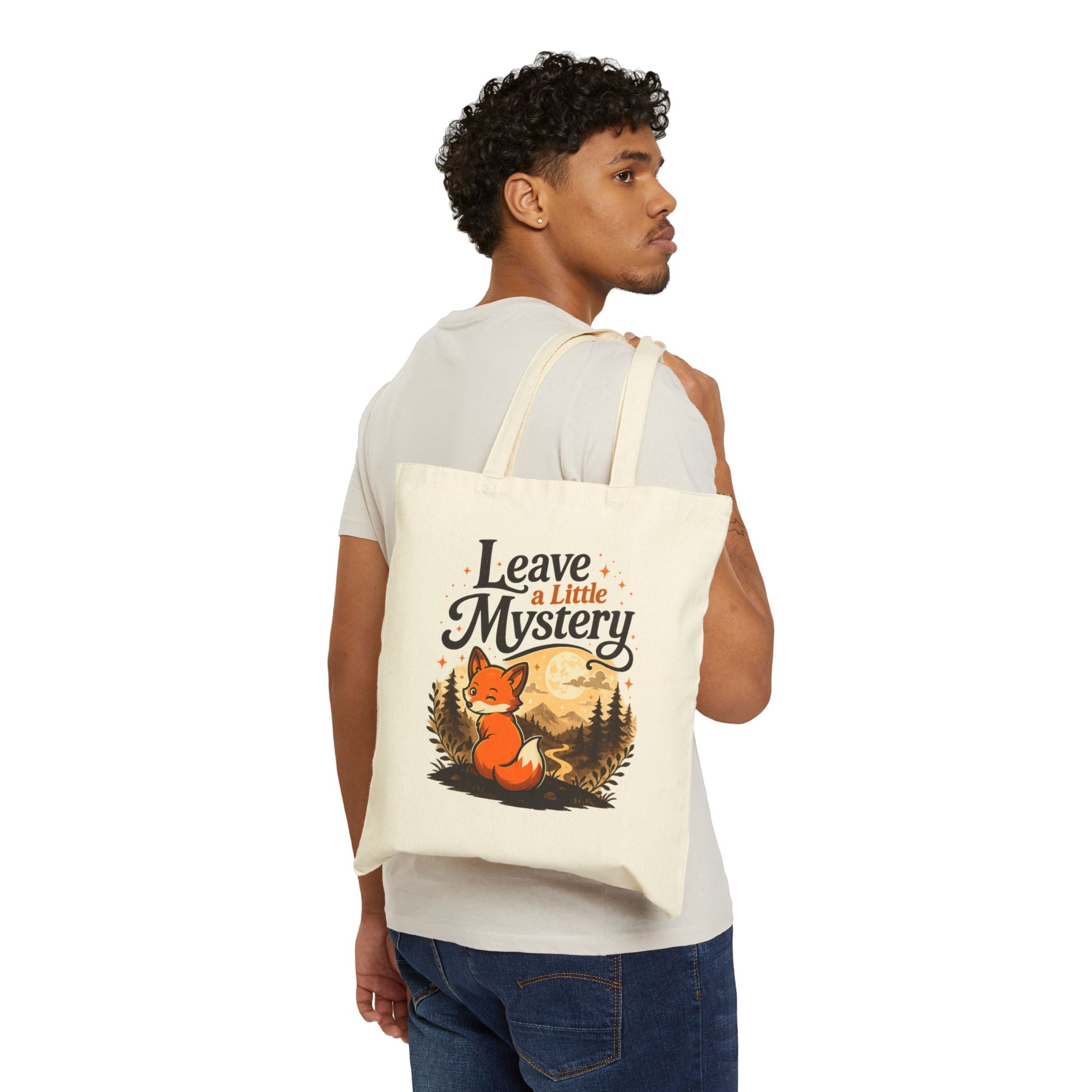 Leave a Little Mystery/Cotton Canvas Tote Bag