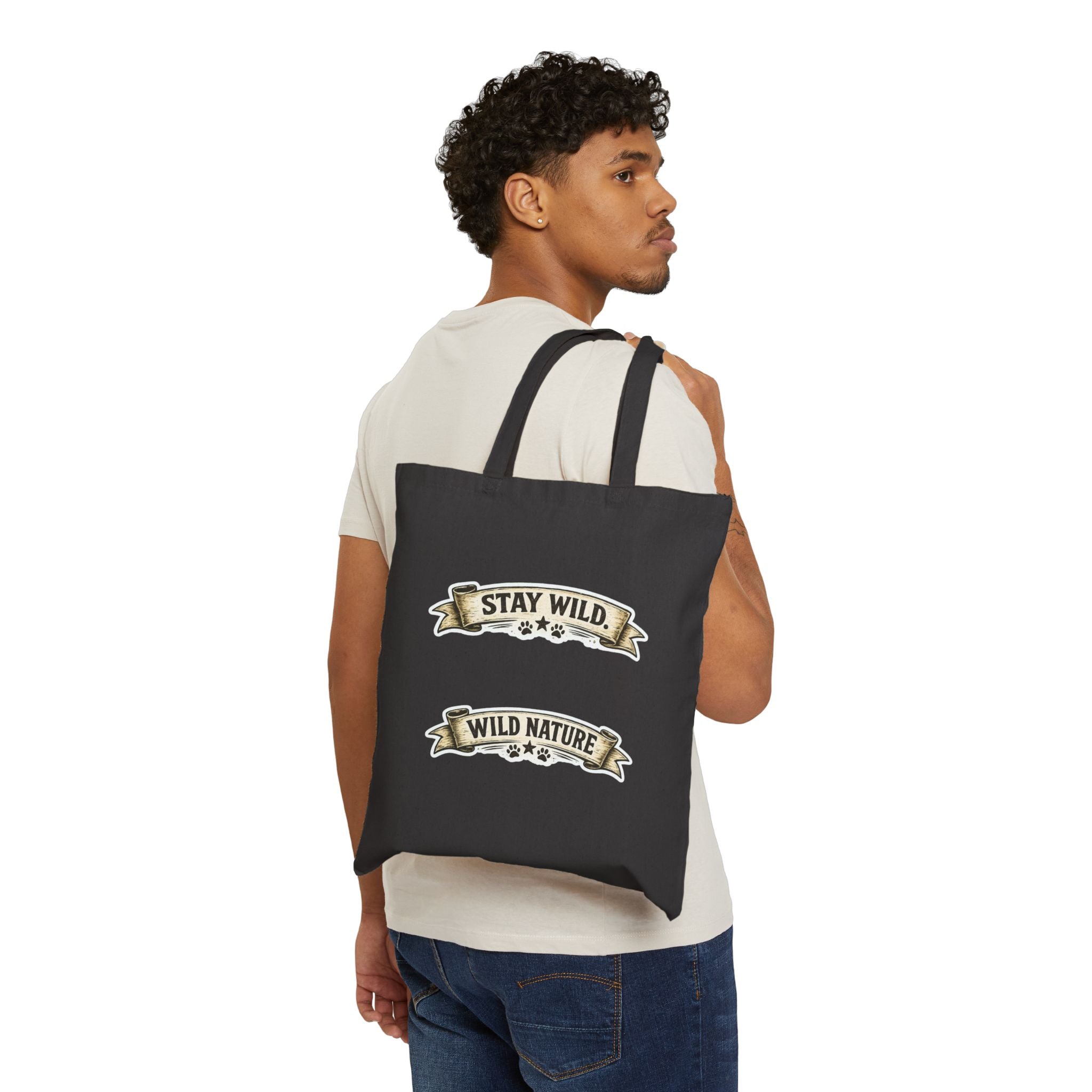 Calm Clever Untamed/Cotton Canvas Tote Bag