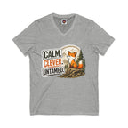 Calm Clever Untamed/Jersey Short Sleeve V-Neck Tee