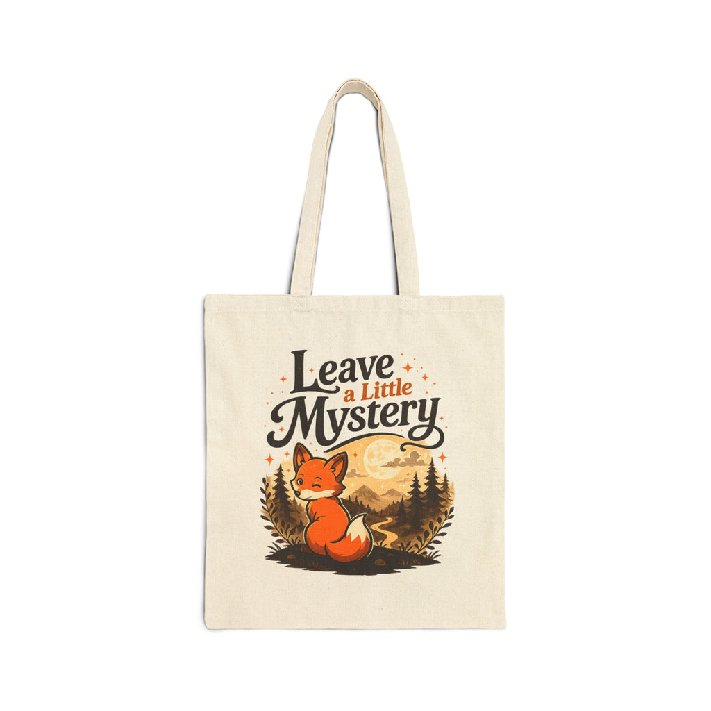 Leave a Little Mystery/Cotton Canvas Tote Bag