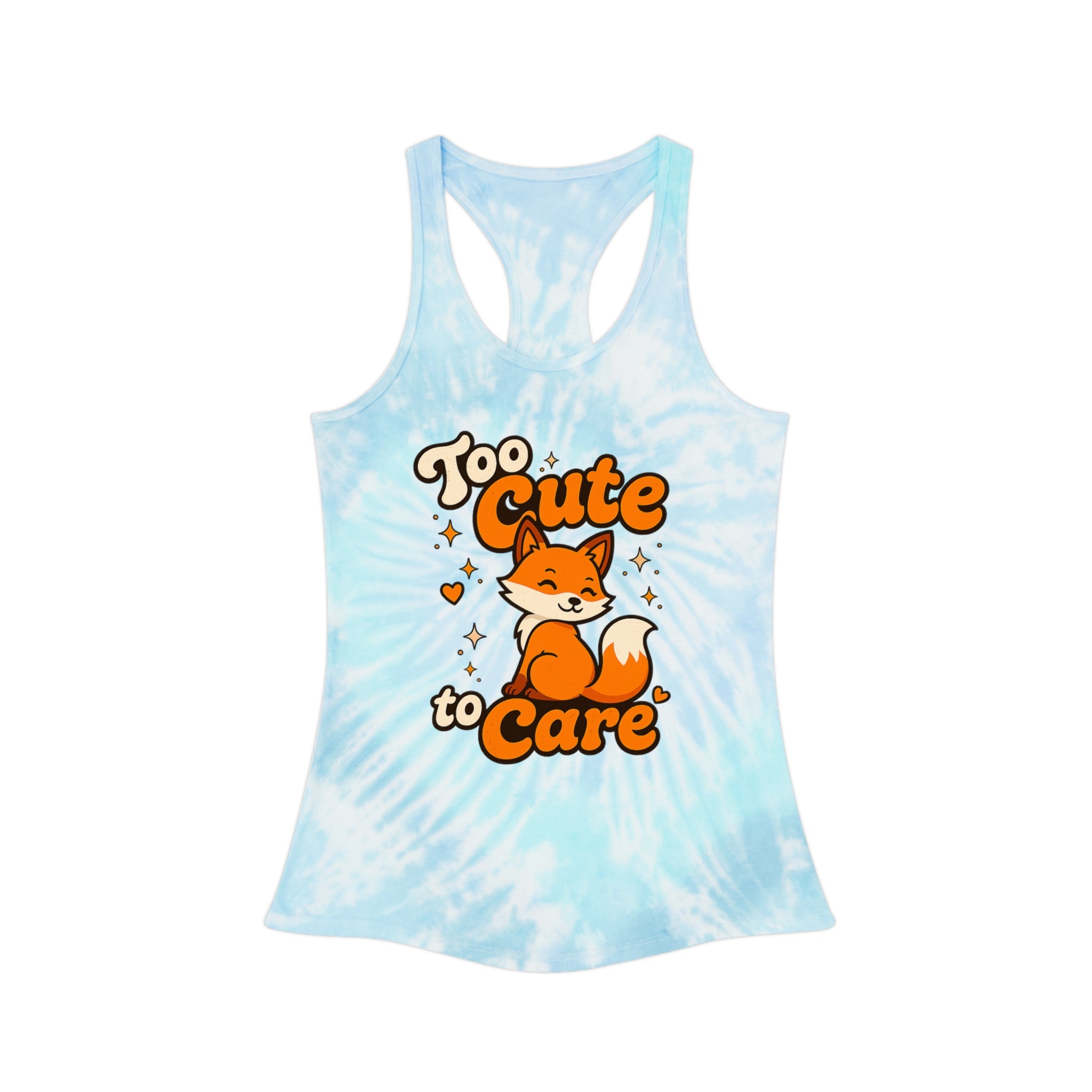 Too Cute To Care/Racerback Tank Top