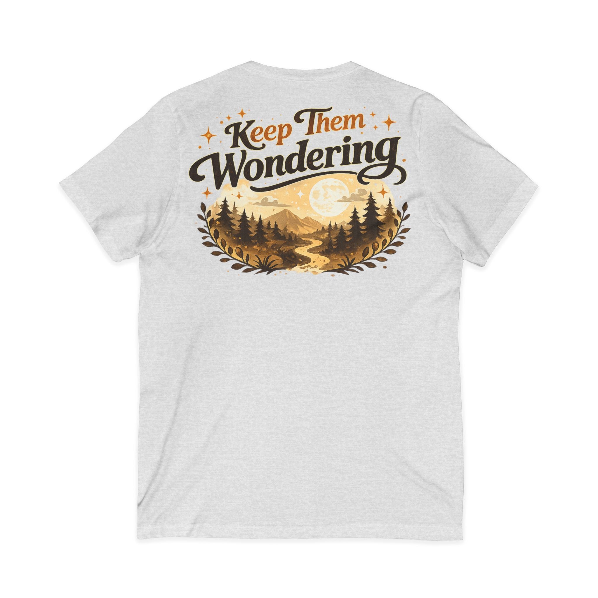 Leave A Little Mystery/Jersey Short Sleeve V-Neck Tee