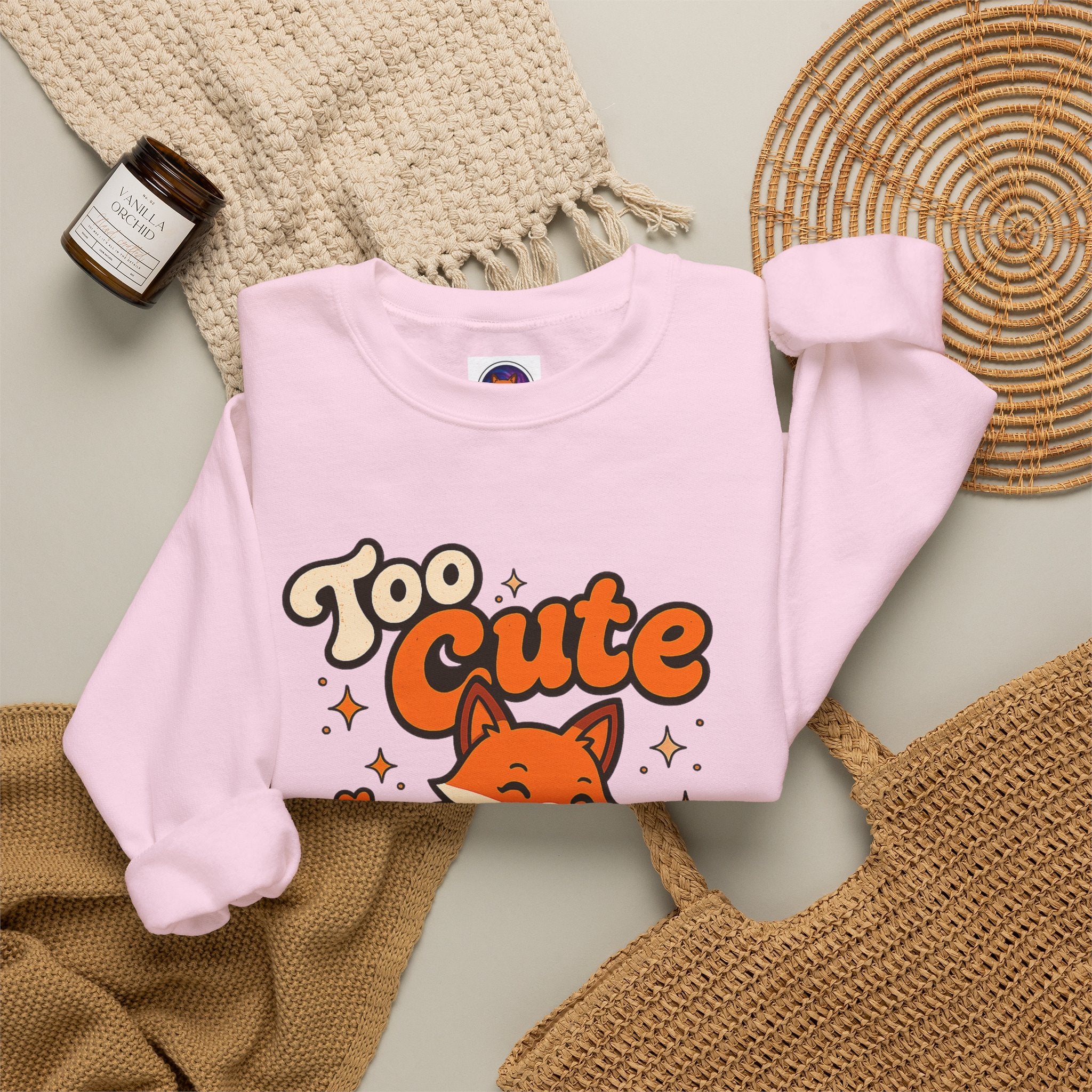 Too Cute To Care/Heavy Blend™ Crewneck Sweatshirt