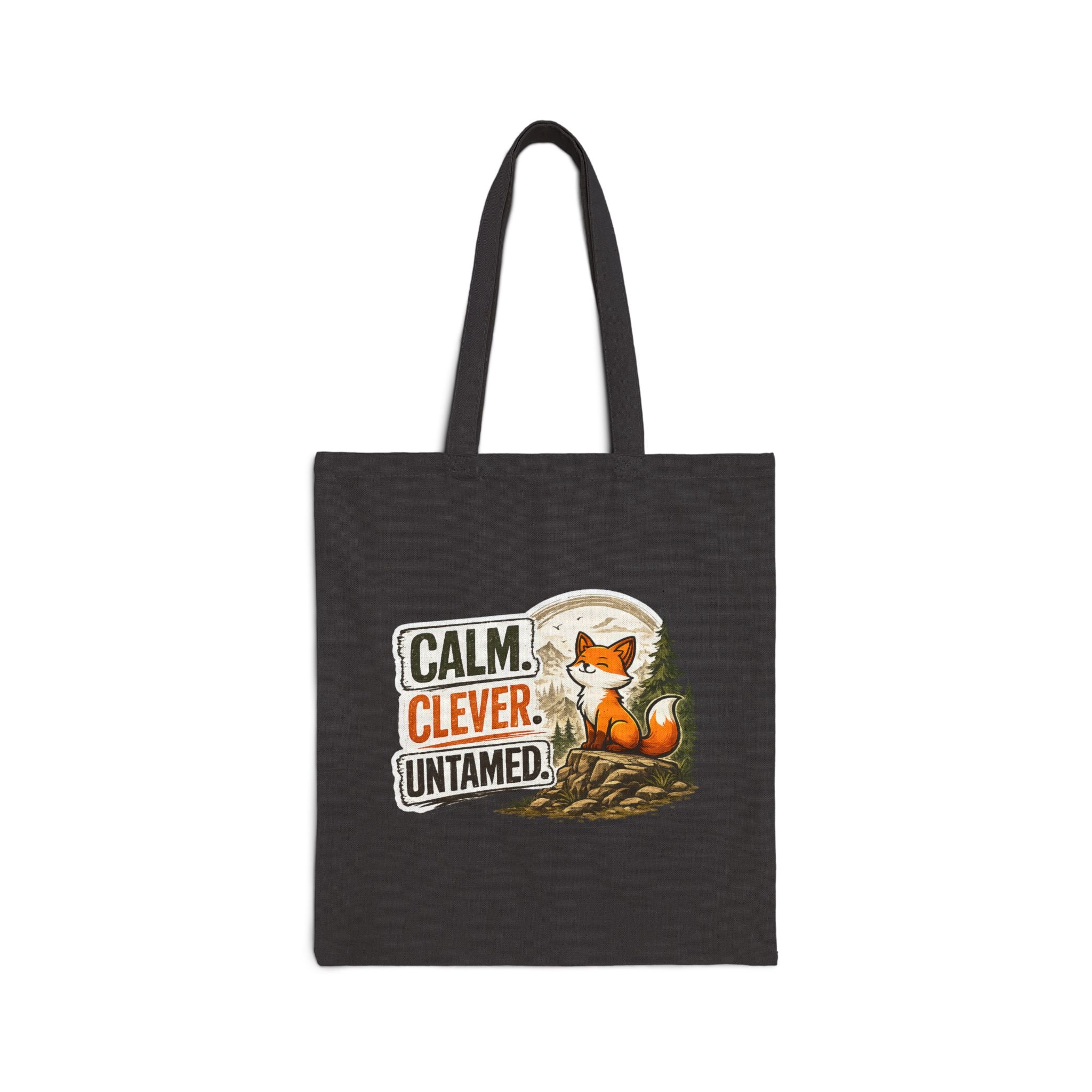 Calm Clever Untamed/Cotton Canvas Tote Bag