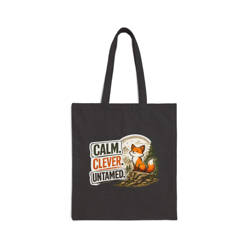 Calm Clever Untamed/Cotton Canvas Tote Bag