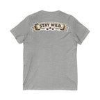Calm Clever Untamed/Jersey Short Sleeve V-Neck Tee