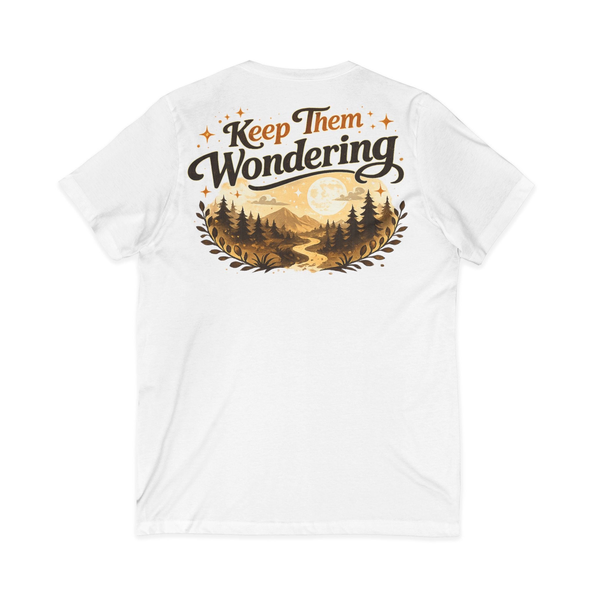 Leave A Little Mystery/Jersey Short Sleeve V-Neck Tee