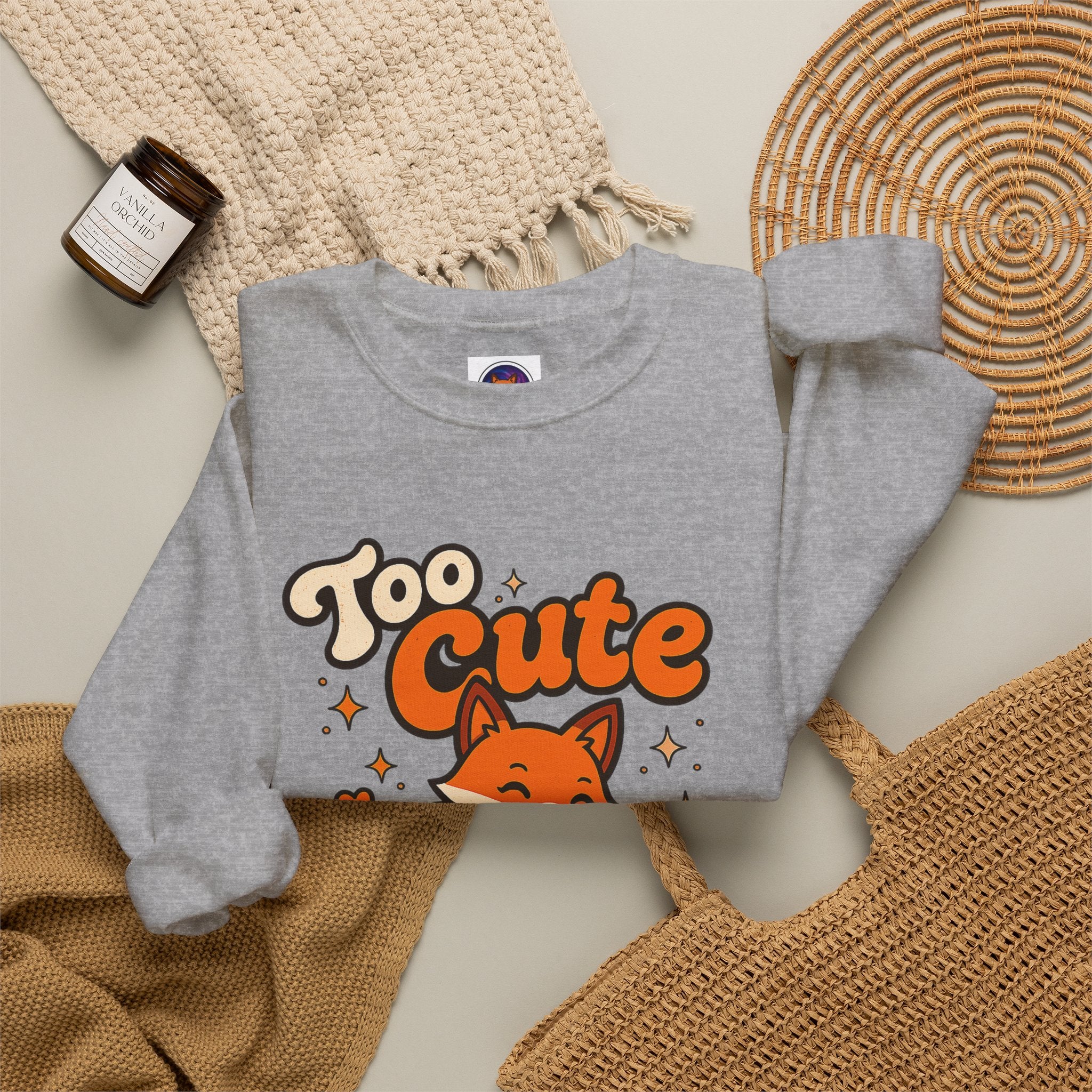 Too Cute To Care/Heavy Blend™ Crewneck Sweatshirt