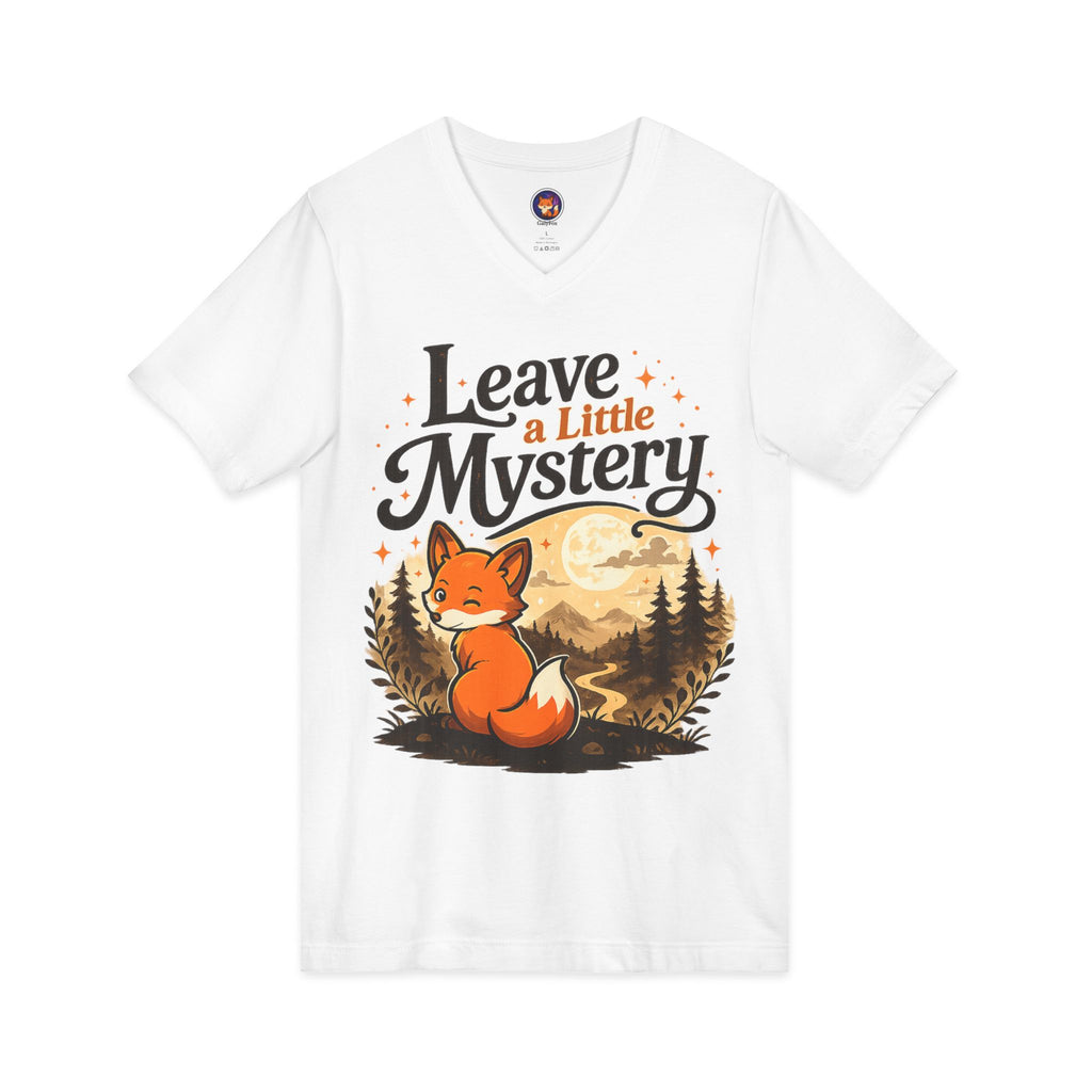 Leave A Little Mystery/Jersey Short Sleeve V-Neck Tee