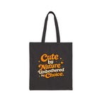 Too Cute To Care/Cotton Canvas Tote Bag
