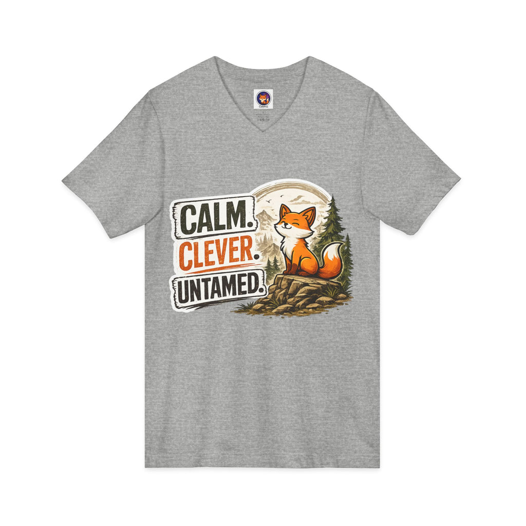 Calm Clever Untamed/Jersey Short Sleeve V-Neck Tee
