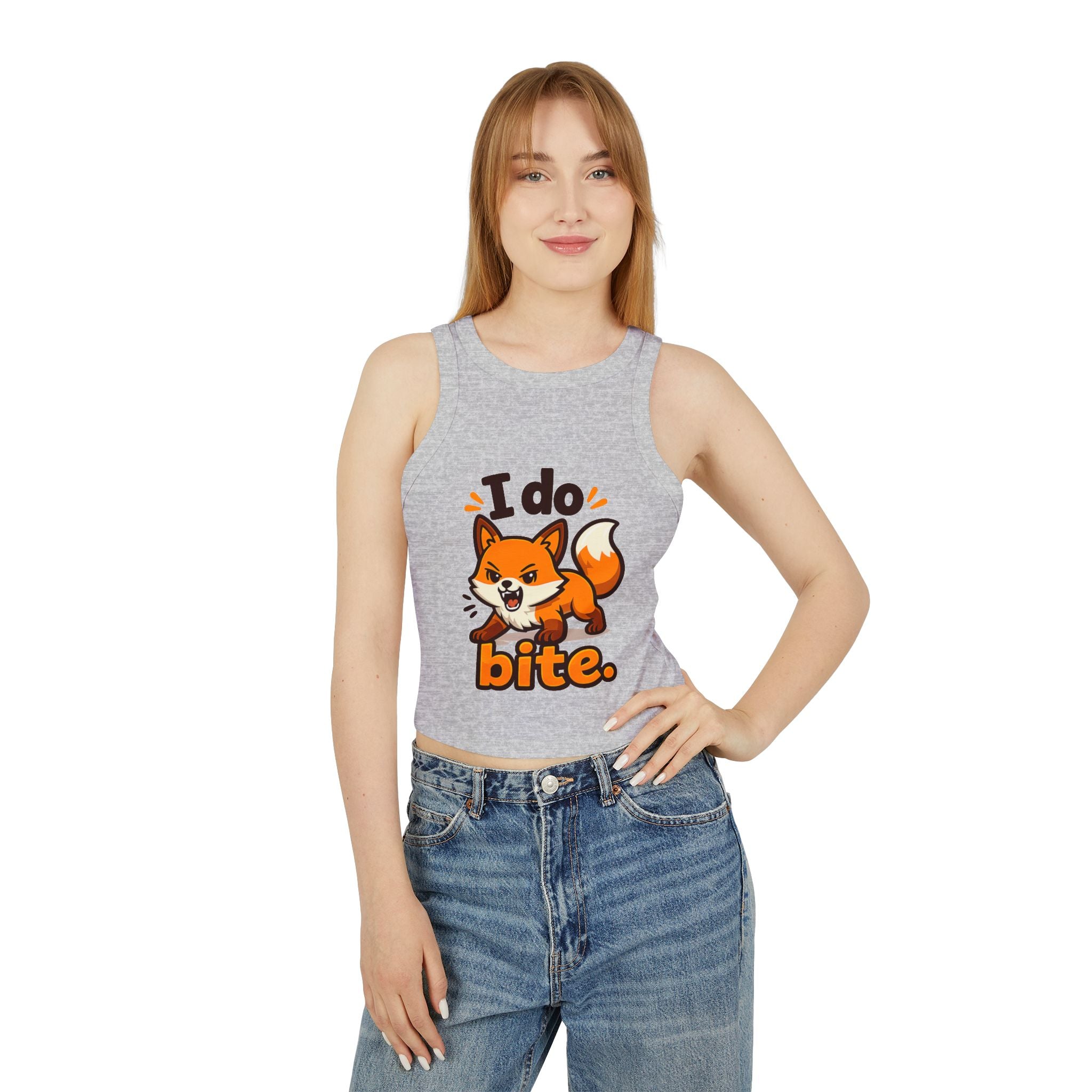 I Do Bite/Micro Rib Racer Tank Top