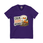 Calm Clever Untamed/Jersey Short Sleeve V-Neck Tee