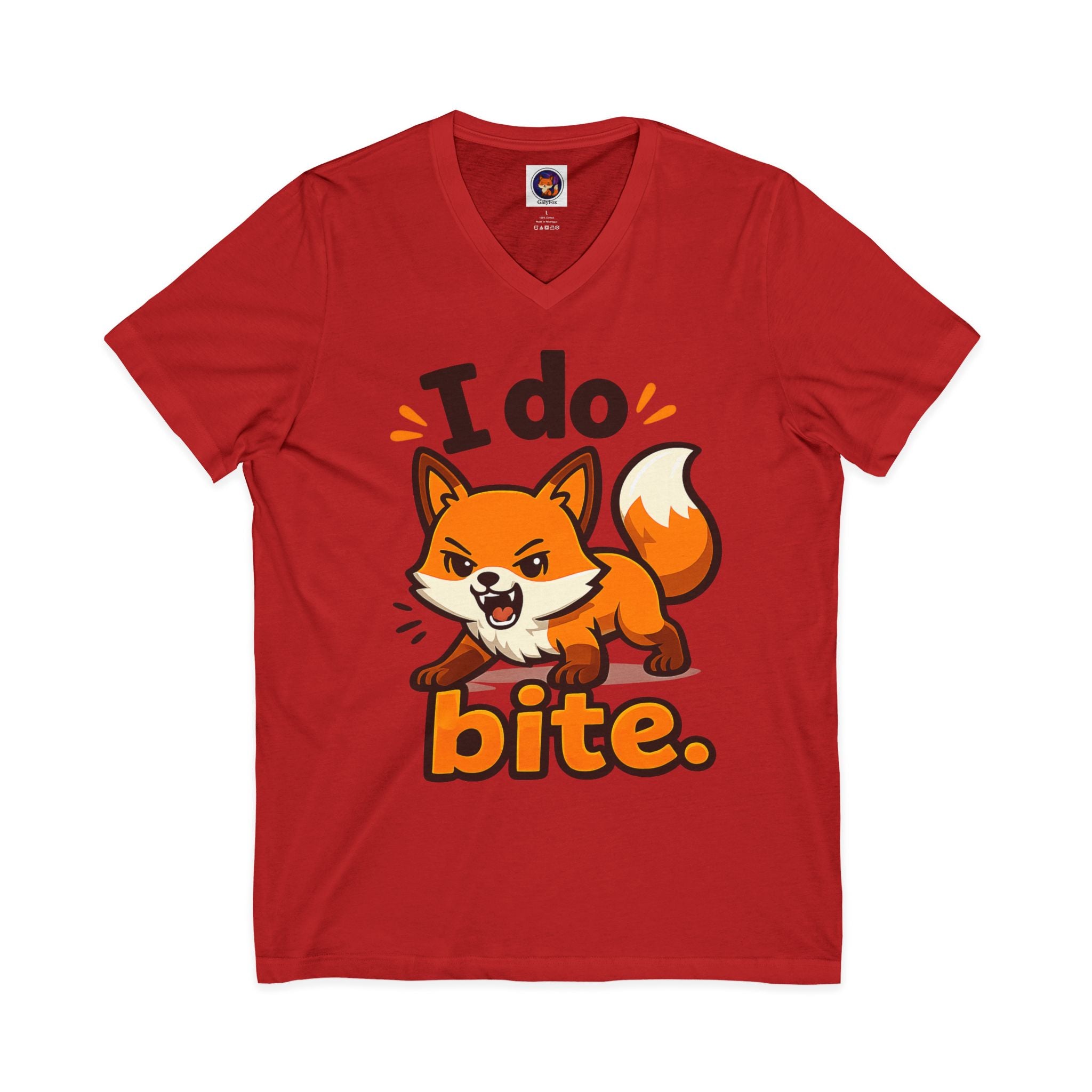 I Do Bite/Jersey Short Sleeve V-Neck Tee